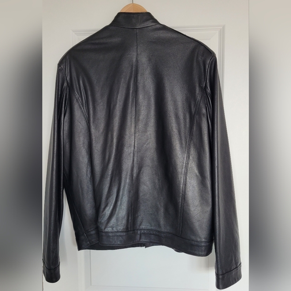 Men's Black Leather Jacket - Size 4XL - Picture 2 of 11